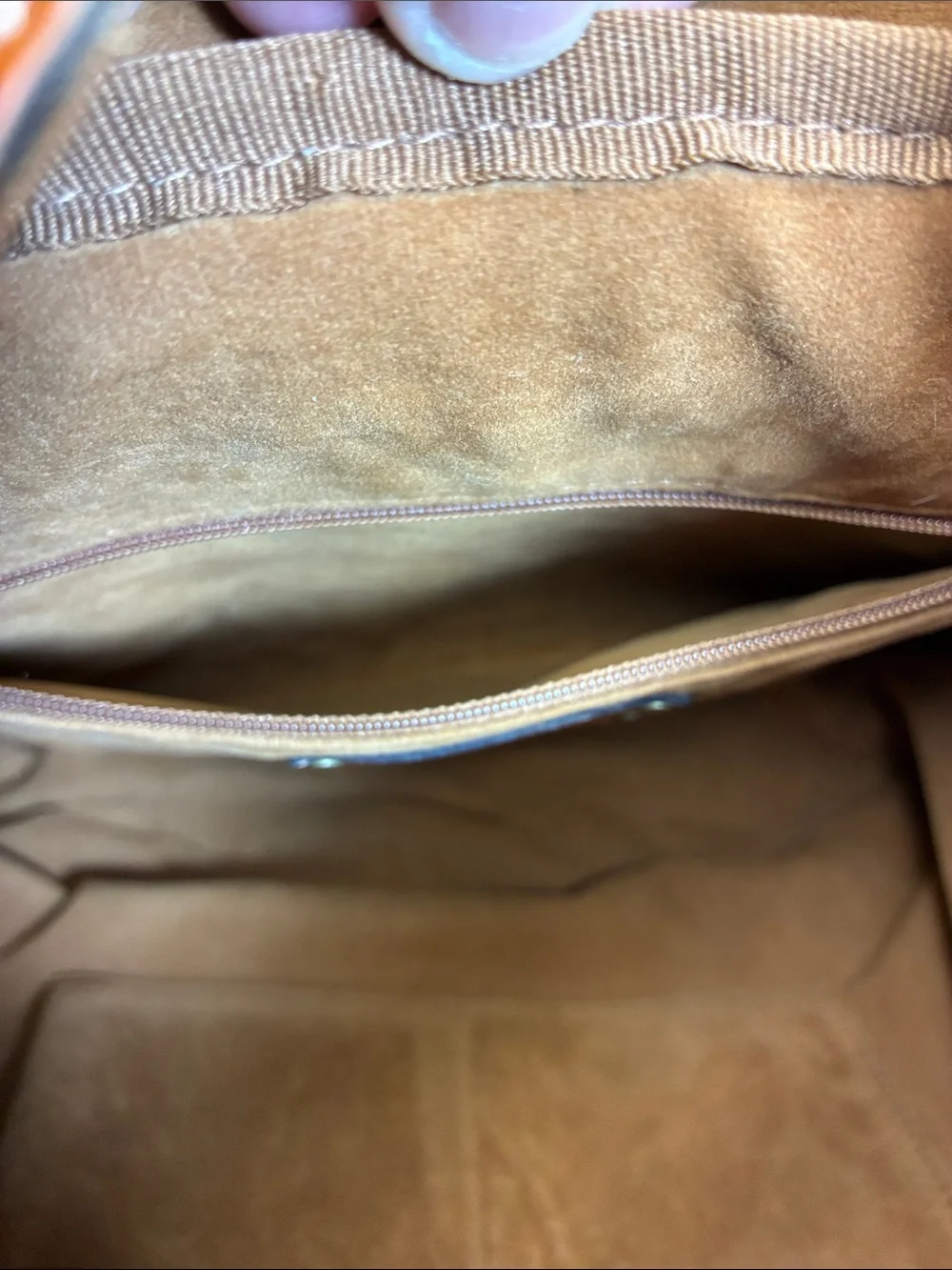 Patricia Nash Cognac Leather Drawstring Backpack with Flap 16inx15in